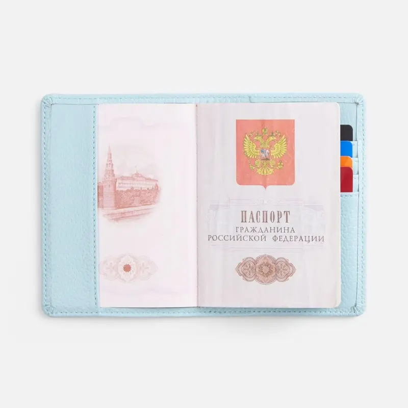 Обложка для паспорта Unison, голубая