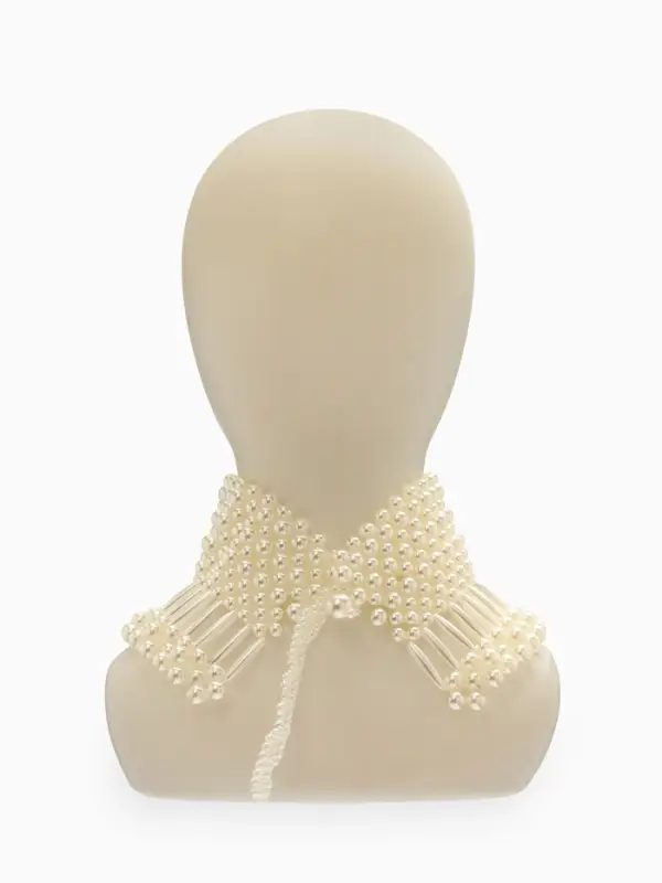 Колье-чокер жемчуг "Богема", цвет белый d=8/10/12