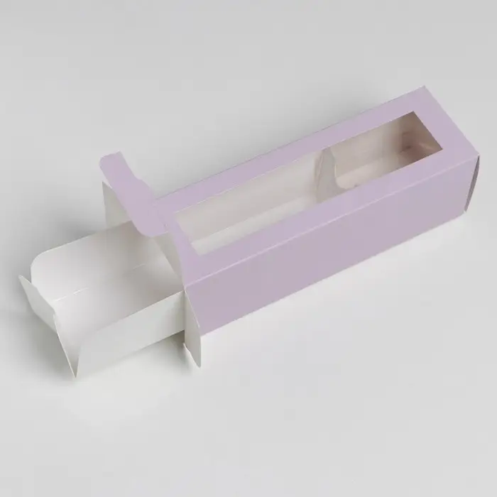 Коробка для макарун, кондитерская упаковка, &laquo;Лаванда&raquo;, 5.5 х 18 х 5.5 см