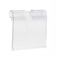 Ценникодержатель на крючок, откидной, 5&times;4 см, цвет прозрачный