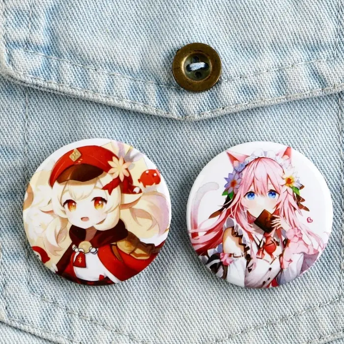 Значки закатные &laquo;Аниме девочки&raquo;, 38 мм, МИКС