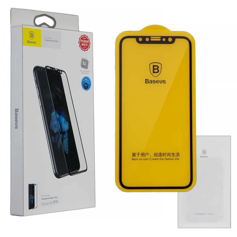 Защитное стекло iPh X/XS/11 Pro Baseus Full Cover Antiblue 0.2mm