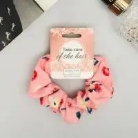 Резинка для волос "Орбита" летние цветочки, 10 см, микс