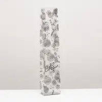 Пакет подарочный новогодний с жёстким дном 11&times;7&times;53 см