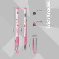 Ручка шариковая ErichKrause ColorTouch Colibri, узел 0.7 мм, чернила синие, покрытие Soft Touch, длина линии письма 2000 метров