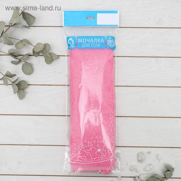 Мочалка-лента для тела Доляна &laquo;Нежность&raquo;, хлопковая, 40&times;11 см, цвет МИКС