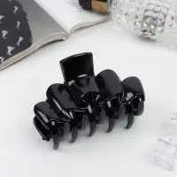 Крабик для волос &laquo;Чёрный&raquo;, пирамида, 8 см, чёрный