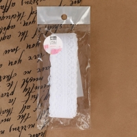 Кружево капроновое, 30 мм &times; 10 &plusmn; 1 м, цвет белый