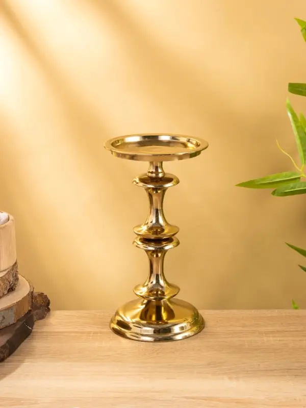 Подсвечник "Эйфория" алюминий 12х12х23 см