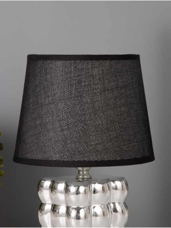 Лампа настольная "Бабл" 40Вт Е14 серебро 17х17х24см