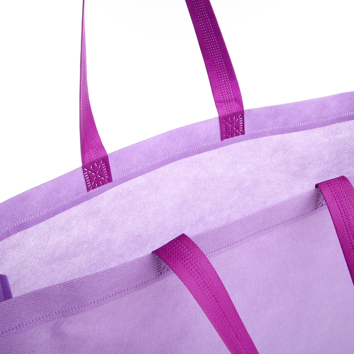 Сумка пляжная без застёжки, цвет сиреневый