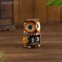 Деревянный календарь "Сова" 8,5х6х13 см