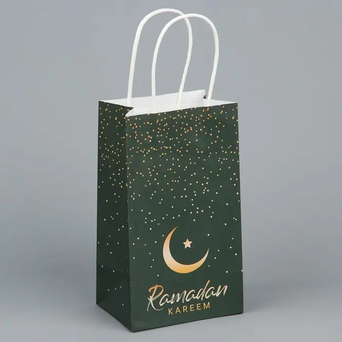 Пакет подарочный крафтовый &laquo;Рамадан&raquo;, 12 х 21 х 9 см