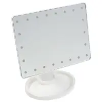 Зеркало KZ-06, подсветка, 26.5 х 16 х 12 см, 22 диода, сенсорная кнопка, белое