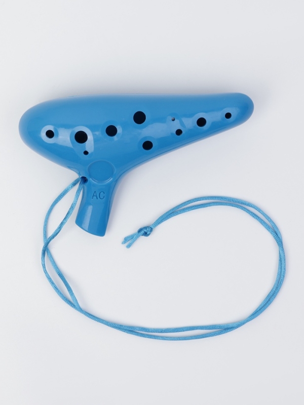 Окарина Music Life 12 отверстий, синяя, 14,8 х 9,2 х 4,6 см