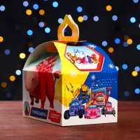 Подарочная новогодняя коробка &laquo;Турбозавры&raquo;, Сундучок, 18.5&times;12.5&times;16.5 см