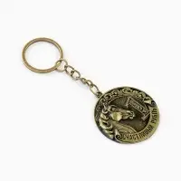 Брелок металл штамповка "Счастливый рубль"