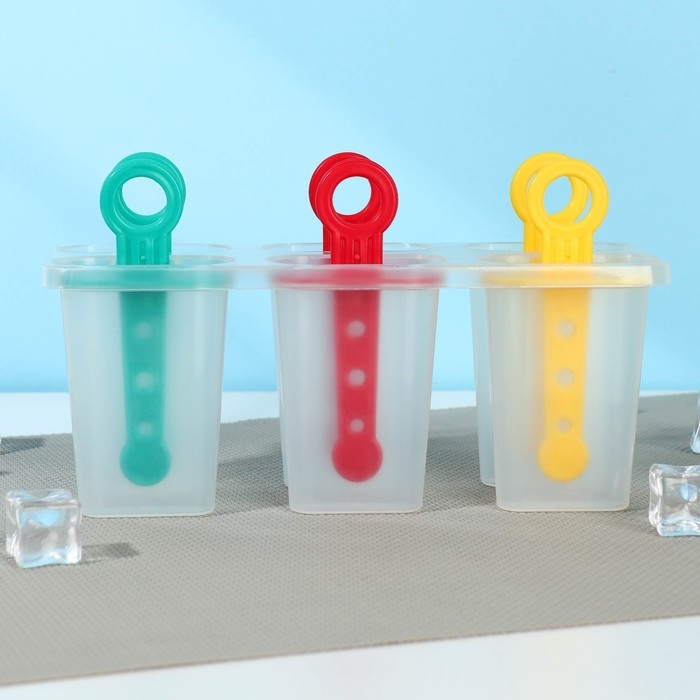 Форма для мороженого Доляна &laquo;Симпл&raquo;, 6 ячеек