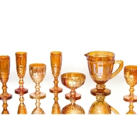 Креманка стеклянная Magistro &laquo;Ла-Манш&raquo;, 350 мл, 12&times;10,5 см цвет янтарный