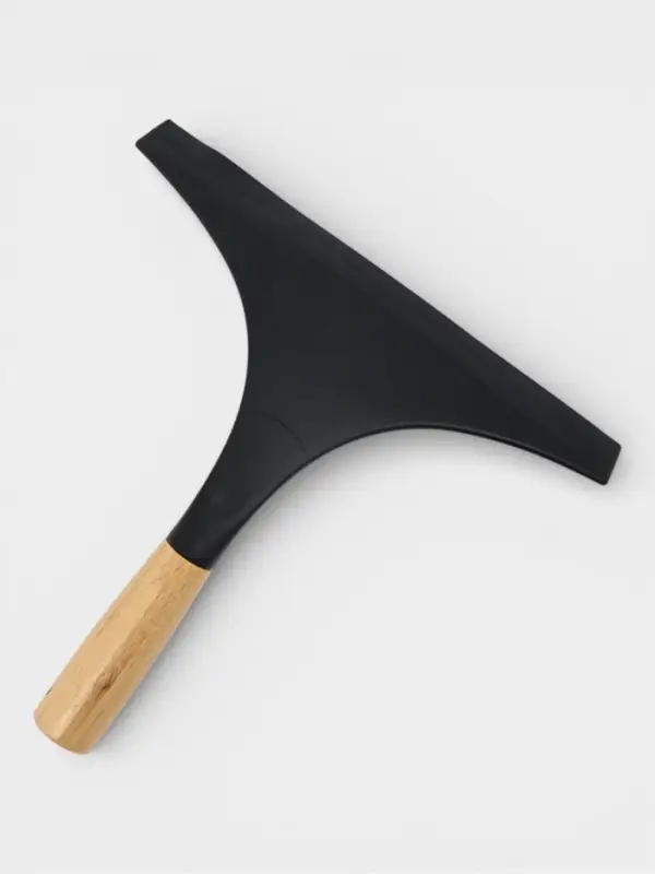 Водосгон "Meli" бамбуковая ручка, цвет черный 23х23 см