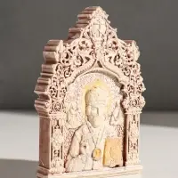 Икона с подвесом "Николай Чудотворец", размер 12х8х2 см,гипс, роспись