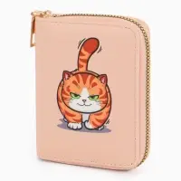 Кошелек дет 07-01-01 Июнь2543 кот, 8,52,510,5 см, 2 отд+отд/молн, д/карт, оранжевый