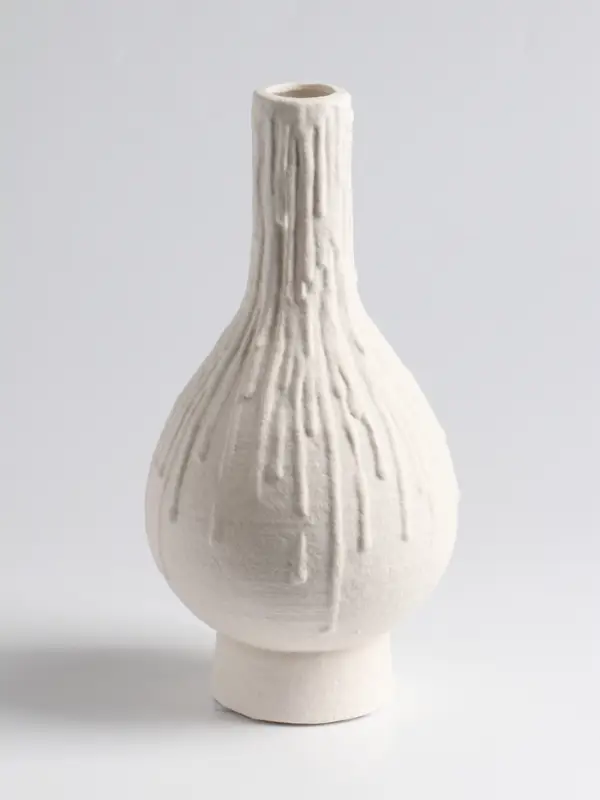 Ваза &laquo;Кристилис&raquo;, 22&times;10.5 см, керамика, белая