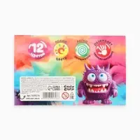 Пластилин 12 цветов, 180 г Буки Бяки