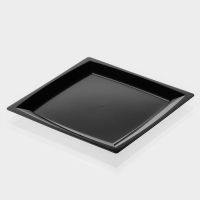 Тарелка пластиковая одноразовая, 17,2&times;17,2 см, квадратная, плоская, МИКС