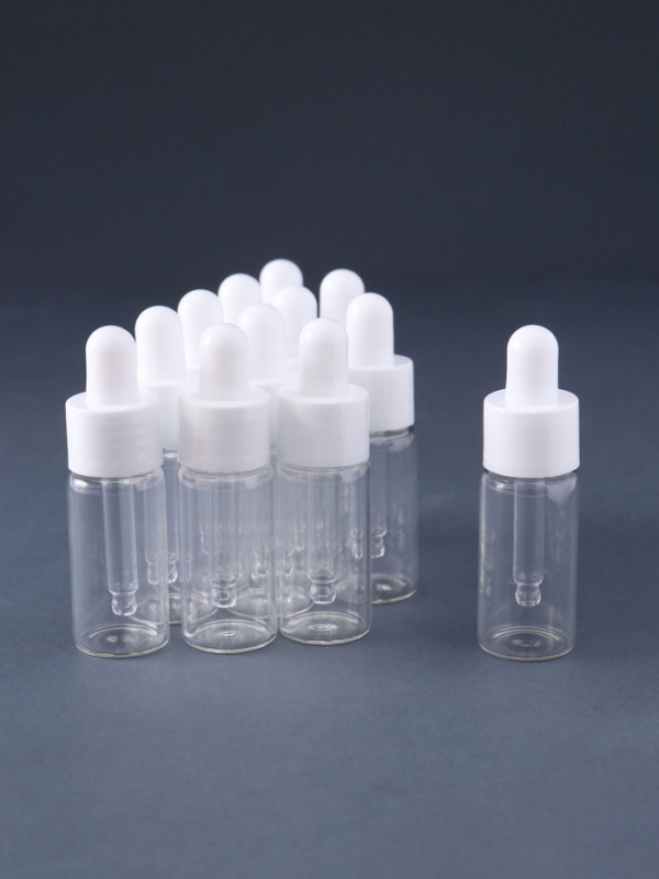 Флакон с пипеткой стекло, пластик набор 12 шт 7,5х2,2х2,2 см