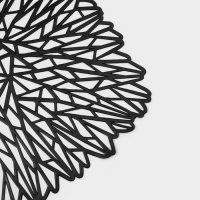 Салфетки сервировочные на стол Доляна &laquo;Луара&raquo;, 4 шт, 40&times;38,5 см, чёрные