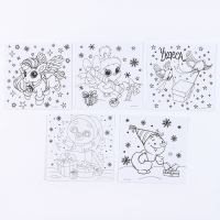 Ёлочные шары под раскраску на новый год &laquo;Волшебный подарок&raquo;, d = 7 см, 6 шт, новогодний набор для творчества