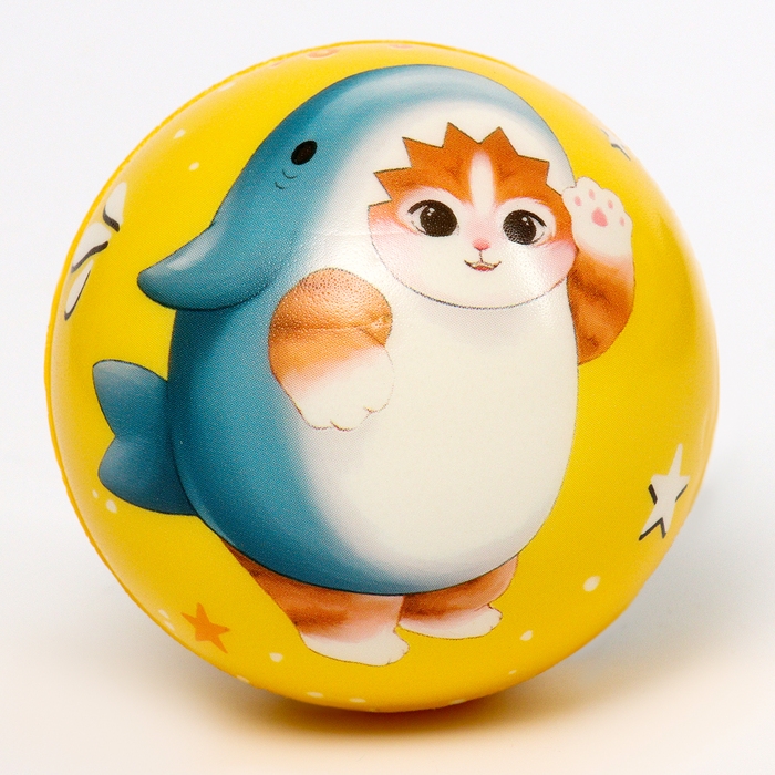 Мяч детский мягкий &laquo;Ярких моментов&raquo;, акула 7,6см , в шоубоксе