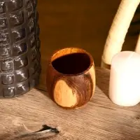 Стакан, 8&times;8&times;8 см, тиковое дерево