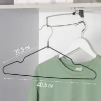 Плечики - вешалка для одежды, 41&times;20&times;0,3 см, чёрные