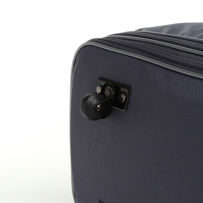 Сумка дорожная 20" на колёсах, отдел на молнии, с увеличением, наружный карман, длинный ремень, цвет серый