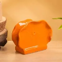 Салфетница "Цветок" керамика, цв. оранжевый, 12х5х10 см