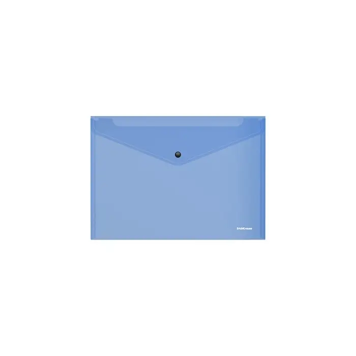 Папка-конверт на кнопке А5+ (239x189x9 мм), 180 мкм, ErichKrause Vivid, глянцевая, полупрозрачная, микс