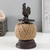 Сувенир катушка для ниток чугун "Петушок" 10х10х20 см