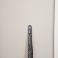 Ложка для обуви Доляна, с кольцом, металлическая, 45&times;5 см, покрытие антик серебро