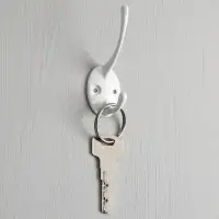 Крючок мебельный ТУНДРА TKd=002 LIGHT, двухрожковый, белый