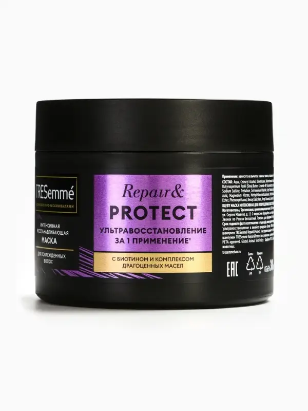 Маска для волос ТРЕСемме восстановление и защита для поврежденных и ломких волос, 300 мл