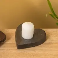 Подсвечник для чайной свечи "Сердце" алюминий 11х12х2 см