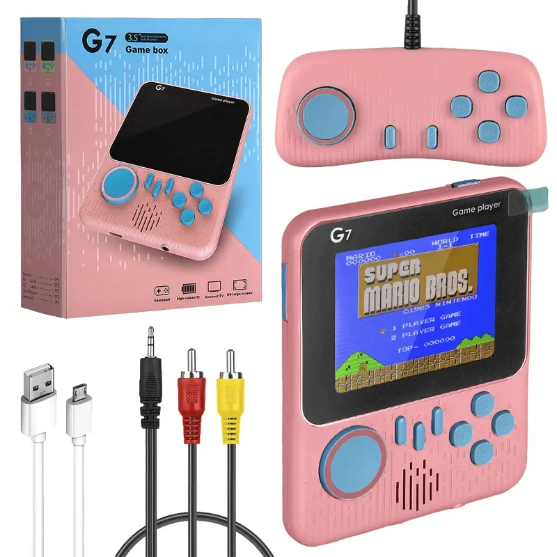 Игровая приставка G7 розовая 3.5&rdquo;  для 2 пользователей (100шт/кор)