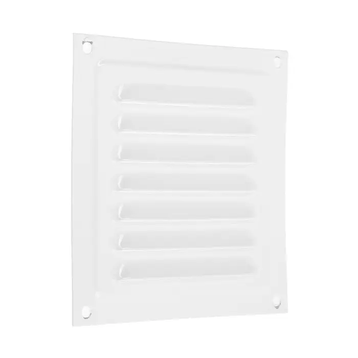 Решетка вентиляционная ZEIN Люкс РМ1212, 125 х 125 мм, с сеткой, металлическая, белая