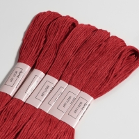 Нитки мулине, 8 &plusmn; 1 м, 6 шт, цвет красный №817