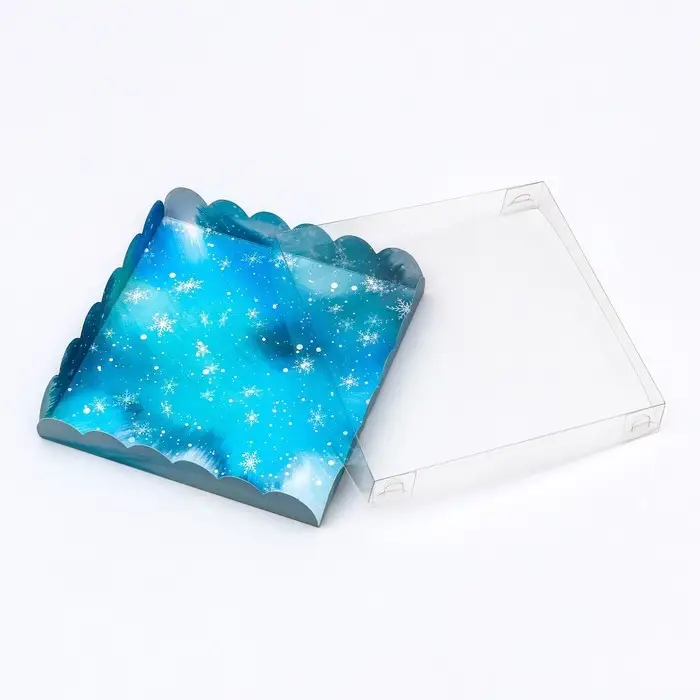 Коробка для печенья, &laquo;Зимний лес&raquo;, 18&times;18&times;3 см, Новый год