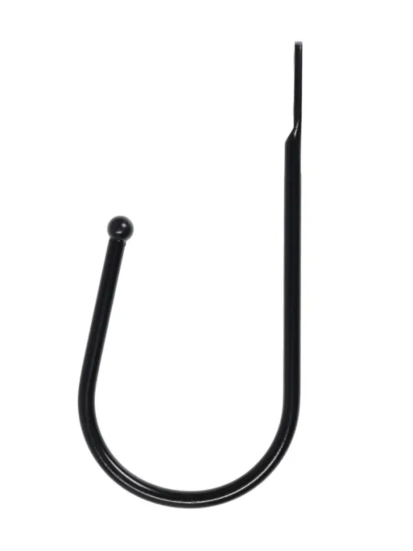 Крючок для штор ТУНДРА KS011, однорожковый, цвет черный, 2 шт