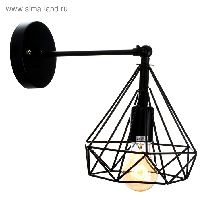 Бра "Блум" 1х40Вт E27 черный 25x20x25 см.