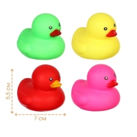 Игрушки для собак. Резиновая фигурка с пищалкой &laquo;Уточка&raquo;, 7 см, МИКС